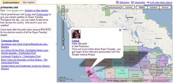 Twitter en Google Super Tuesday