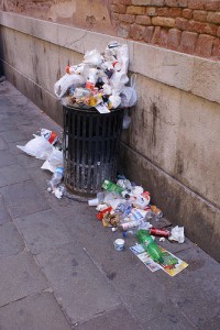 Afval in Venetië Afval in Venetië