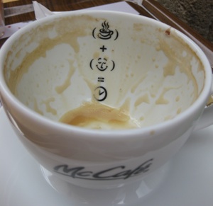 De koffie bij McDonalds was prima