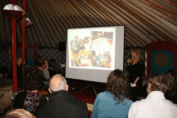 Carlien Helmink van Studio JUX presenteert. Foto Olga Lundgren